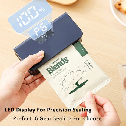 Plastic Bags Sealer Mini Heat Bag Sealing Machine Portable Food Packaging Bag Sealer USB Rechargeable Plastic Bag Thermal Sealer
