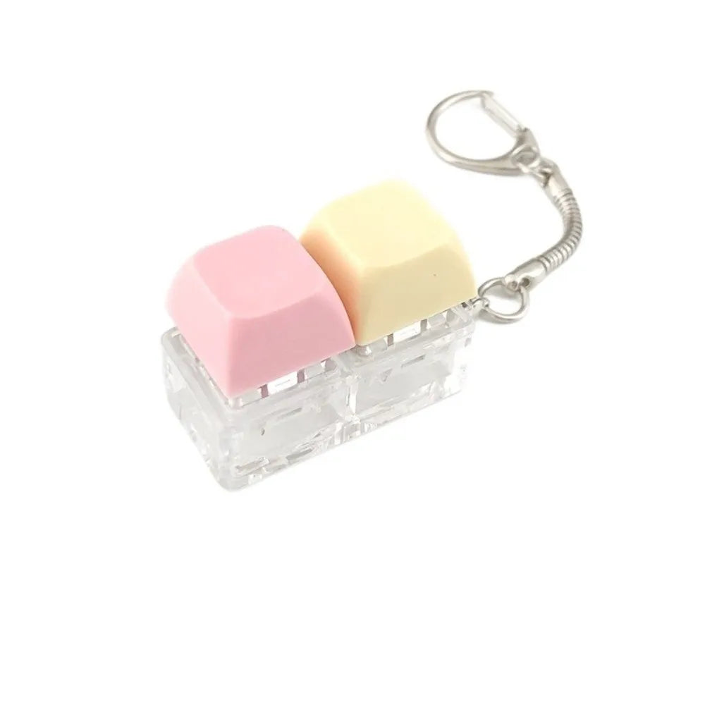 Relaxing DIY Keyboard Fidget Keychain Keys Button Relief Stress Clicker Toy Keycap Pass The Time Pinch Toy Adult