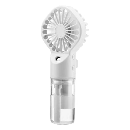 2 in 1 Handheld Spray Fan, 4 Speed Portable Mini Fan with Mist Spray, USB Rechargeable Cooling Fan for Outdoor Travel & Summer