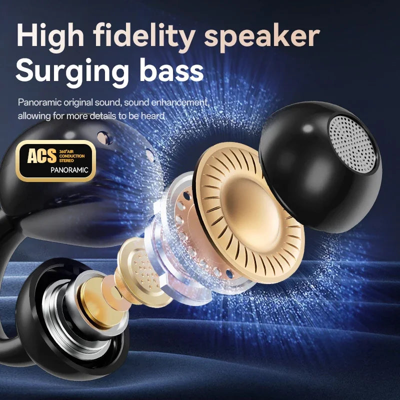 AI real-time translation wireless Bluetooth earphones with LED touch screen, 144 languages AI real-time translation earbuds