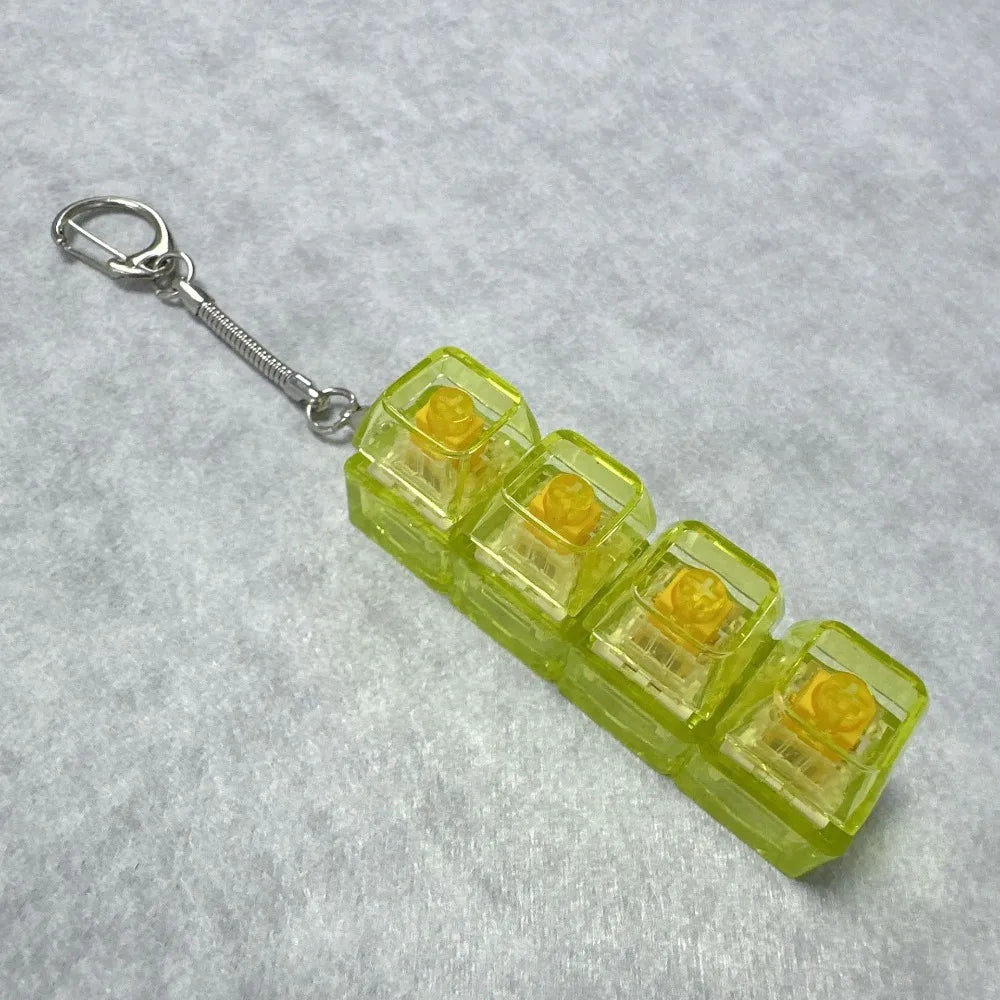 New DIY Keyboard Fidget Keychain Keys Button Keycap Clicker Toy Pass The Time Relief Stress Pinch Toy Adult
