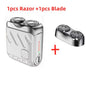 9000RPM High Speed Premium Portable Mini Shaver Dual Head Waterproof Type-C Rechargeable Shaver  IPX7 Waterproof Travel Razor