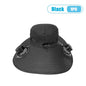 Summer Solar Powered Cooling Fan Hat UV Protection Sun Hat Portable Outdoor Fishing Hiking Camping Bucket Hat