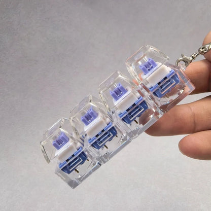 New DIY Keyboard Fidget Keychain Keys Button Keycap Clicker Toy Pass The Time Relief Stress Pinch Toy Adult