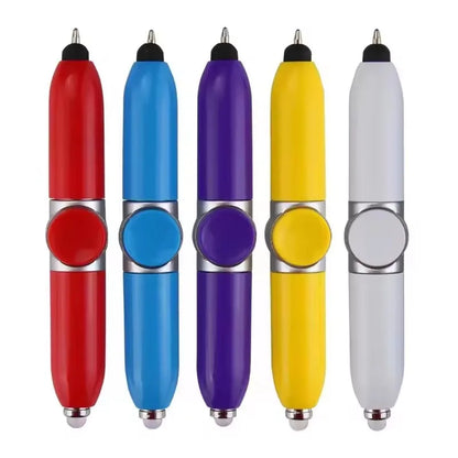 Multi-function Gyroscope Pens Decompression Toy Gyro Spinner Light Fidget Toy Pen With Relief Stress Led Adult Finger Ballpoi