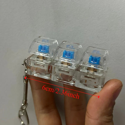New 3/4/9 Keys Finger Keyboard Keycap Stress Relief Fidget Keychain Pass The Time Key Button Pinch Toy Adult