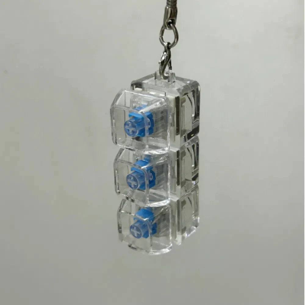 New 3/4/9 Keys Finger Keyboard Keycap Stress Relief Fidget Keychain Pass The Time Key Button Pinch Toy Adult
