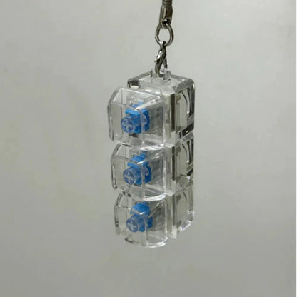 New 3/4/9 Keys Finger Keyboard Keycap Stress Relief Fidget Keychain Pass The Time Key Button Pinch Toy Adult