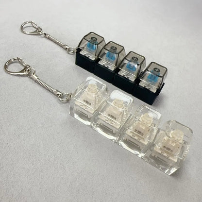 New DIY Keyboard Fidget Keychain Keys Button Keycap Clicker Toy Pass The Time Relief Stress Pinch Toy Adult