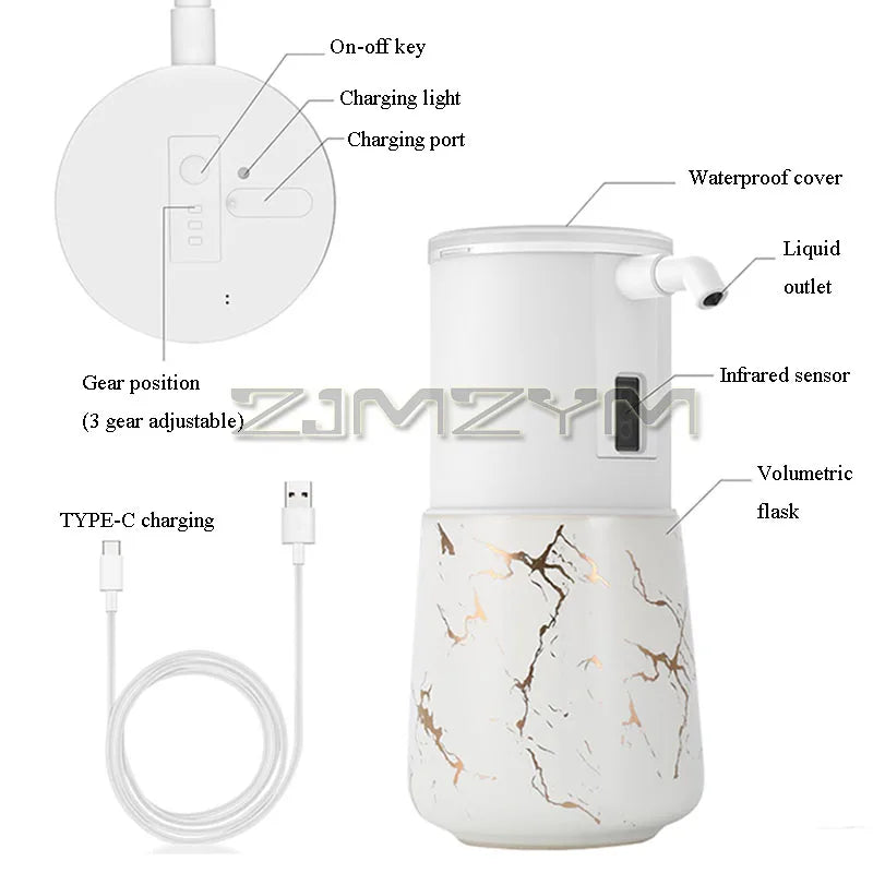 Automatic Soap Dispenser Smart Infrared Sensor Soap Dispenser Rechargeable Touchless Sensor Hand Wash For Bathroom Easy To Use