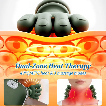 Bionic Neck Shoulder Massager Multifunctional 3-Level Cervical Massage Electric Heating Kneading Muscles Massage  Neck Waist Leg Hh