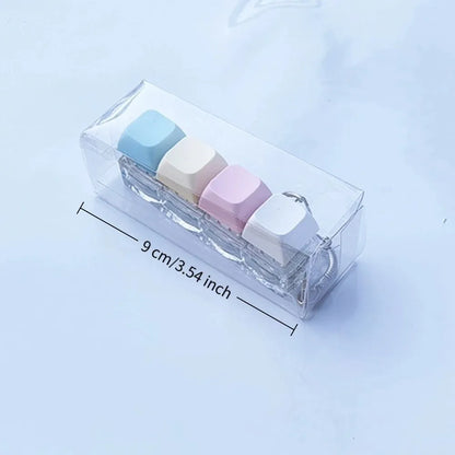 Relaxing DIY Keyboard Fidget Keychain Keys Button Relief Stress Clicker Toy Keycap Pass The Time Pinch Toy Adult