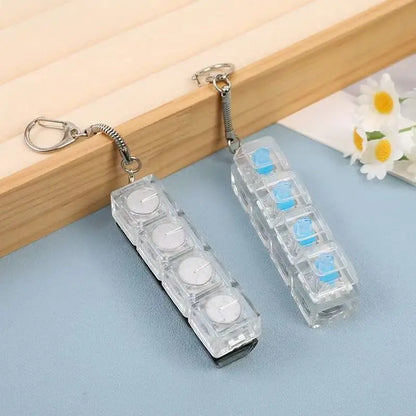 New 3/4/9 Keys Finger Keyboard Keycap Stress Relief Fidget Keychain Pass The Time Key Button Pinch Toy Adult