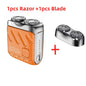 9000RPM High Speed Premium Portable Mini Shaver Dual Head Waterproof Type-C Rechargeable Shaver  IPX7 Waterproof Travel Razor