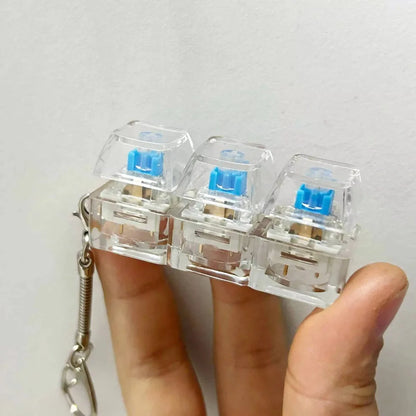 New 3/4/9 Keys Finger Keyboard Keycap Stress Relief Fidget Keychain Pass The Time Key Button Pinch Toy Adult