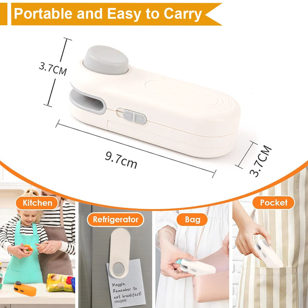 Mini Heat Bag Sealing Machine Plastic Bag Sealer Portable Thermal Plastic Bag Sealer Mini Handheld Plastic Bags Sealing Machine