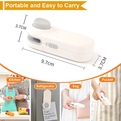 Mini Heat Bag Sealing Machine Plastic Bag Sealer Portable Thermal Plastic Bag Sealer Mini Handheld Plastic Bags Sealing Machine