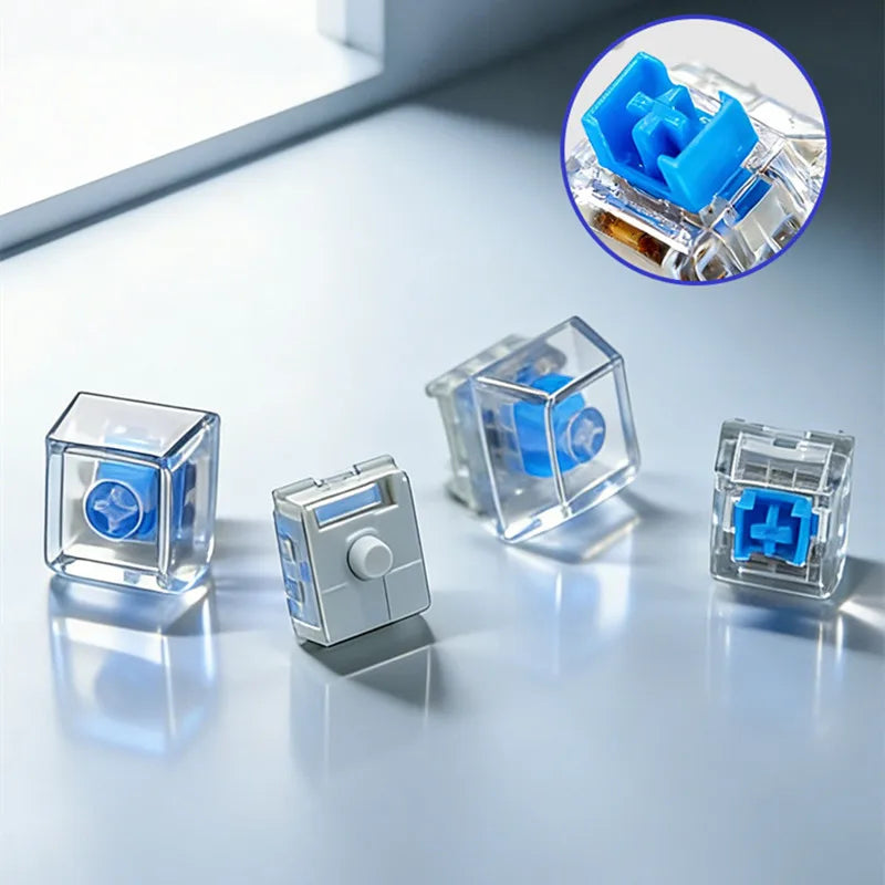 New 3/4/9 Keys Finger Keyboard Keycap Stress Relief Fidget Keychain Pass The Time Key Button Pinch Toy Adult