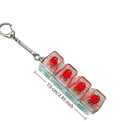 New DIY Keyboard Fidget Keychain Keys Button Keycap Clicker Toy Pass The Time Relief Stress Pinch Toy Adult